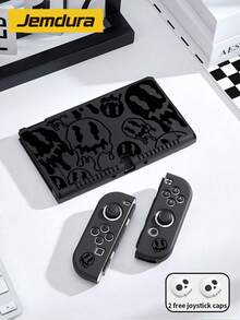1pc Black Smiling Face Pattern Protective Case Compatible With Switch 2/OLED/Switch NS/Lite/Switch Battery Version Game Console Accessory - Black - View 4