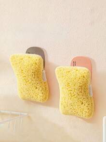1pc Cheese Shaped Bath Loofah Bag | Gentle Exfoliating Scrubbing Tool | Deep Cleansing Rich Foam | Hanging Soap Storage Bag | Portable Travel Body Care Tool - View 5