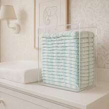 Porta Fralda Organizador Caixa Quarto Bebe Acrílico - Multicolorido - Visão 8