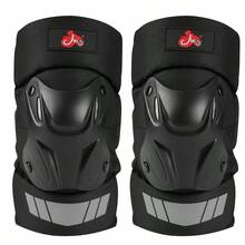 Adjustable Shock-Absorbing Joint Design Knee Pads Suitable For Motorcycle, Cycling, Skateboard Protective Gear Black 1 Pair Outdoor Equestrian Sports Motorcycle Riding Knee Pads Elbow Pads Motorcycle Protective Gear Warm Windproof Anti-Fall Cycling Leg Guards (Black) - Multiple Styles - View 13