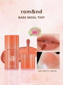 Rom&nd Romand BARE MOOL 唇釉 #03 NUTTY MOV，亮泽唇膏，色彩鲜艳，持久显色，MLBB（My Lips But Better，我的唇色，但更美）| 轻盈质地 | 保湿持久唇釉 | 高显色度，亮泽，纯素，韩国彩妆，4.5克（0.16盎司），赠品 - #03 NUTTY MOVE - 查看 1