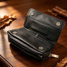 New Premium Business Black Pipe Storage Bag, Outdoor Portable Smoking Accessories Organizer, Perfect Gift For Dad! Christmas Gift! Holiday Gift! Halloween Gift! - Black - View 9