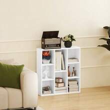 Bookshelf, 8-Tier Stand Shelf, Storage Rack, Kitchen Shelf For Living Room, Bedroom, Office, White - 白色 - 查看 6