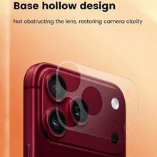 5pcs 9H Matte Camera Lens Protector Film, Compatible With IPhone 18 Pro Max/Pro/Air/17, Anti-Fingerprint/Anti-Glare/Anti-Scratch, Precision Cut, Bubble-Free, Easy Installation, Compatible With Phone Cases, Supports Wireless Charging, Anti-Yellowing, High Definition Transparent, Durable Minimalist Camera Protector Cover - Clear - View 6