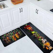 Seasoning Pattern, Faucet Drip Pad, Diatomaceous Earth Countertop Drip Strip, Coffee Mat, Drying Mat, Autumn Home Decor, Suitable For Kitchen, Bathroom, Bar, Halloween, Christmas Decoration - Multicolor - View 6