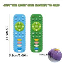 1pc Baby Silicone Remote Control Teether, Baby Teething Toy, Soothing Toy, Teething Toy For Babies, Suitable For Children's Daily Flexible Finger Movement, Relieve Itchy Gums, Convenient To Carry, Birthday Gift - Multicolor - View 4