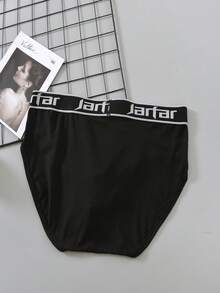 1/3/6pcs Men's Triangle Briefs Fashion Waistband Contrast Color Underwear Comfortable Soft Minimalist Elastic Innerwear Boxer Briefs Sports Home Wear Gift For Boyfriend Suitable For Halloween Christmas Daily Wear - Multicolor - View 8