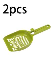 2/1pc Cat Litter Scoop, Long‑Handle Hollow‑Out Plastic Cat Poop Shovel, Large‑Hole Sifting Kitty Litter Cleaner, Non‑Slip Handle Pet Waste Scooper, Cat Sand Cleaning Tool For Indoor Cats Cat Accessories Cats Stuff Poop Scoop Christmas - Multicolor - View 16