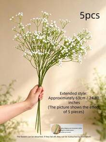 900 Stück künstlicher atmungsaktiver Blumenstrauß - Schleierkraut, geeignet für Hochzeitsdekoration, Party-Tischarrangements, Hoteldekoration, Blumendesign. Künstliche Schleierkrautblumen haben eine realistische Textur, geeignet für Jahrestag, Hochzeit, Verlobung, Hotel, Abschlussfeier - Weiss - Übersicht 15