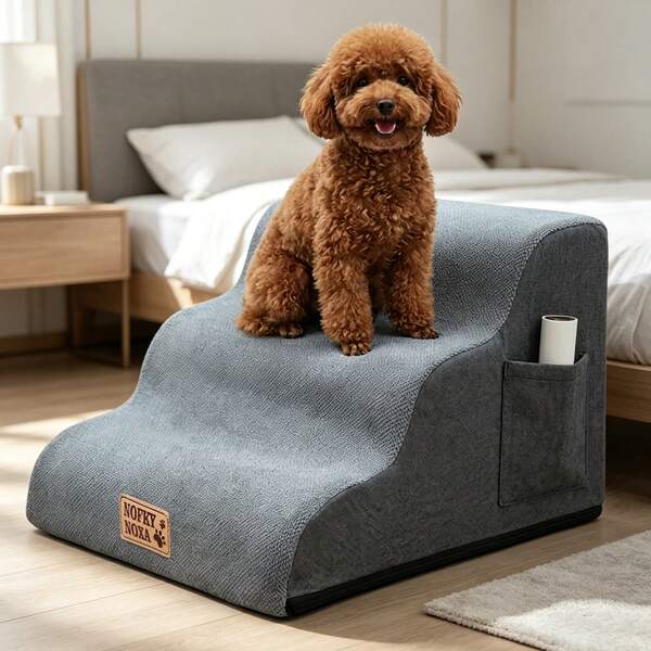 Schuimtrap voor kleine en middelgrote honden en katten, afneembare wasbare hoes met zijvak