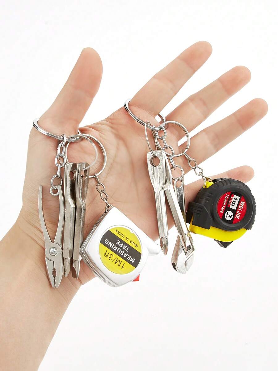 Men's Portable Mini Wrench Keychain, Creative Minimalist Adjustable Metal Universal Wrench, Multi-Function Key Chain With Screwdriver And Pliers - Multicolor - View 1