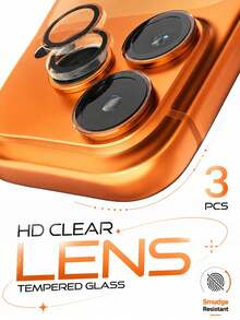 MIGAE 3pcs Transparent High Definition Anti-Glare Military Grade Shockproof 9H Tempered Glass Easy Installation Camera Lens Protector For Phone Case, Compatible With IPhone 18 Pro 18 Pro Max 17 Pro Max 17 Pro 16 Pro Max 16 Pro 15 Pro Max 15 Pro 14 Pro Max 14 Pro Phone Accessories - Clear - View 37