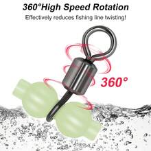 50pcs Glowing Gourd Rotating Rings, Split Ring Swivels, Figure 8 Rings, Gourd Balance Rings, Long Pole Fishing Line Rig, Fishing Accessories Small Parts - Multicolor - View 3