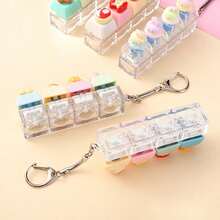 Cartoon Bear Dessert Food Shape Bag Pendant Accessory,1 DIY Keyboard Keycap Keychain Accessory,Suitable For Backpacks And Bags - Multicolor - View 9