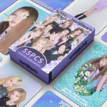 55pcs H2H Daily Single ICONICHEART K-POP Celebrity LOMO Collectible Cards, Suitable For Decorating Photo Albums Or Room Photo Walls, Holiday Gifts, Celebrity Holographic Cards, Party Supplies, Celebrity Card Collection, Halloween And Christmas Gifts, Boxed High-Definition Celebrity Photo Cards, Collectibles, Small Gifts, Katseye Light Stick, Straykid, Photocard, K Pop, Katseye Photo Card - Multicolor - View 1