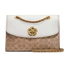 Coach Parker 26 Camellia Women's Shoulder Crossbody Bag, Suitable For Daily Use, Shopping, Travel And Gifting - white brown - View 10