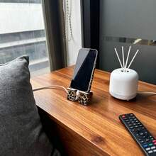 A Leopard Print Phone Stand, Convenient Phone Charging Accessory, Portable Stand, Suitable For Office, Study, Travel, Leisure, Portable, Dual Height Adjustable - Multicolor - View 5
