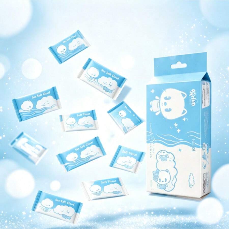 1/2/4/8/16 Packs Of Cute Mini Portable Wipes, Convenient For Cleaning Everyday Dirt, Ideal For Travel, Office, Kitchen, And Bathroom Use - Multi-color - View 1
