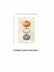 1pc Frameless Vintage Pumpkin Patch Farmhouse Fall Wall Art Dorm Gift - Multi-color - View 12