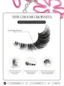 7 Pairs Thick 3D Fox Style False Eyelashes, Handmade Fluffy Fan Shape, Natural Curl With Strong Layered Effect - Multicolor - View 4