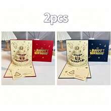 2026 New 3D Birthday Card, Perfect Gift For Friends. 3D Colorful Birthday Greeting Card With Cake Candle Design, Minimalist Birthday Card. Creative High-End Folding Sensory Birthday Party Gift - View 10