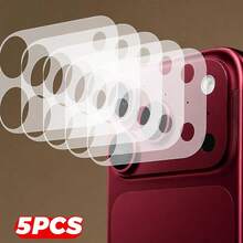 5pcs 9H Matte Camera Lens Protector Film, Compatible With IPhone 18 Pro Max/Pro/Air/17, Anti-Fingerprint/Anti-Glare/Anti-Scratch, Precision Cut, Bubble-Free, Easy Installation, Compatible With Phone Cases, Supports Wireless Charging, Anti-Yellowing, High Definition Transparent, Durable Minimalist Camera Protector Cover - Clear - View 7