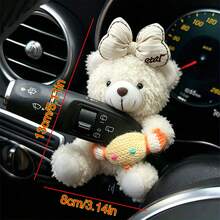 Cute Bear Car Gear Shift Knob Decor - Dashboard Ornament, Creative Warm Auto Interior Accessories As Gift Idea, Car, Car Accessories, Auto, Car Essential, Car Interior Accessories, Car Decor - View 9