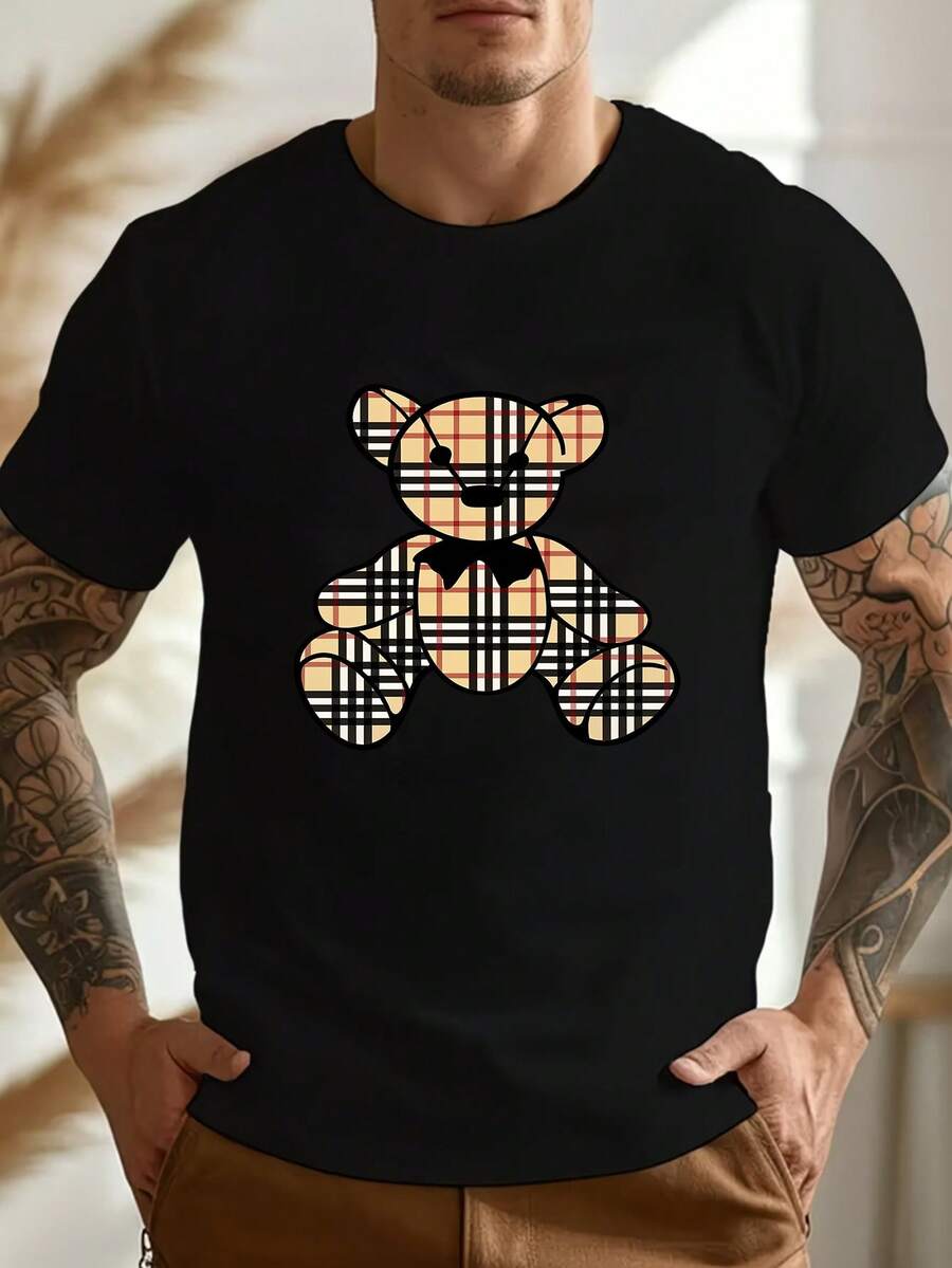 Men T-Shirts - 黑色 - 查看 1