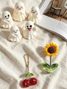 Cute Ghost Mini Figurine, Mini Spooky Desktop Decor, Halloween Party Table Decoration, Halloween Tiered Tray Decor, Ghost Lover Gift, Car Dashboard Decor, Office Desk Decor, Unique Halloween Gift Choice - Various - View 6