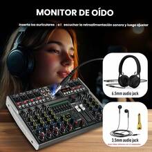 The AK Series Professional 4-Channel Mixing Console Features Built-In Bluetooth, USB Audio Interface And MP3 Recording Function, Making It Ideal For Outdoor Performances, Live Broadcasts, School Events And Weddings. - Grey - View 10