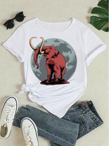 Women T-Shirts - 白色 - 查看 4