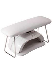 1pc High Rebound PU Nail Arm Rest, Foldable, Compatible With Gel Lamp, Soft Cushion, Waterproof And Stain-Resistant Design, Suitable For Nail Art - White - View 7