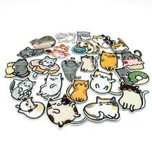 23pcs Cute Cat Embroidered Patches Set, Iron-On Appliques For DIY Clothing, Backpacks & Crafts, Fun Animal Gift - D - View 5
