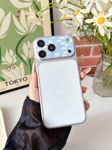 1pc Fresh Blue & White Daisy Print Full Coverage Camera Lens Protector, Anti-Fingerprint 9H Hardness, Compatible With IPhone 18 Pro Max/18 Pro/17 Pro Max/17 Pro, Anti-Oil, Anti-Drop, Anti-Explosion, Bubble-Free, Auto-Adsorption, Easy Installation - Floral - View 15
