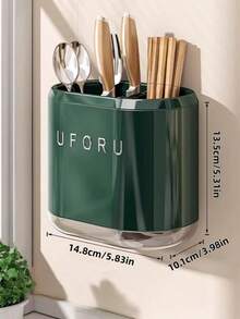 1pc Modern White Wall-Mounted Chopstick Holder, Drill-Free Utensil Storage Rack And Kitchen Drain Rack With Removable Drip Tray, Kitchen Sink Organizer Basket For Chopsticks, Spoons, Forks, Knives And Spatulas, Space-Saving Cabinet Storage Rack, Suitable For Daily Use - Multiple Styles and Colors - View 13