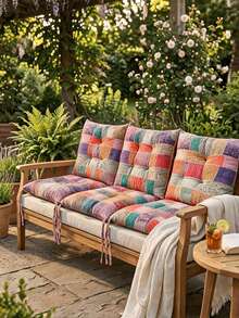 Made In Turkey Cushion 40*40 For Office & Garden & Kitchen Soft With Tie - Light Grey - View 1