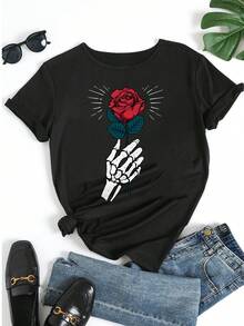 Women T-Shirts - 黑色 - 查看 5