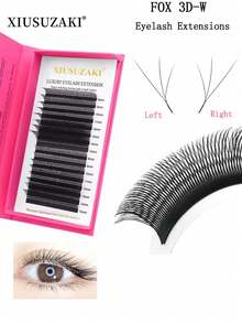 XIUSUZAKI 12Rows Lashes Fox 3DW Eyelashes Extensions Cat Eye False Eyelashes Angel Lash Clusters Makeup Butterfly Effect Anime Style Individual Lashes For DIY Lash Extension Suitable For Daily And Date, Party,Lash Lift - View 1