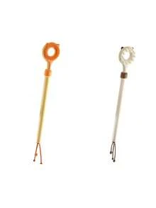 1/2pcs 3-In-1 Retractable Cat Grooming Tool (3 Colors Available): Equipped With Facial Massage/Scratching Stick And Interactive Cat Teaser; Suitable For Indoor Cats; Includes Gentle Pet Dehairing Brush; No Battery Required - Multicolor - View 13
