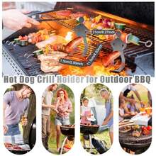6 piezas gracioso soporte para barbacoa hombre, soporte para salchichas y perritos calientes, creativo soporte para barbacoa de hombre de pie, soporte portátil de acero inoxidable para - Multicolor - Ver 8