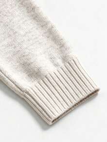 Sweater Rajut Kabel Warna Oatmeal Wanita, Leher V Setengah Terbuka, Pullover Lengan Panjang Longgar Bahu Jatuh Lembut Mirip Wol, Atasan Kasual Sehari-hari untuk Musim Gugur dan Musim Dingin - Aprikot - View 11