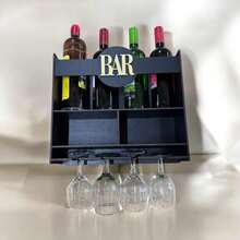 Bar De Parede Rustico Decoração Barzinho em MDF Churrasco Cantinho Retrô - Preto - Visão 4