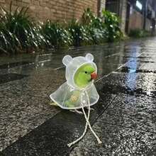 1pc Small Pet Waterproof Raincoat - Suitable For Parrots, Birds And Hamsters, Pet Parrot Cape, Cute, Windproof Pet Clothing, Pet Rainy Day Outdoor Outfit, Pet Photo Prop - Multicolor - View 2
