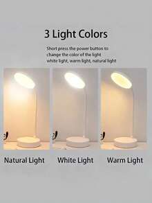 LED Desk Lamp, USB Powered Eye-Protection Reading Lamp, Suitable For Students Studying, Bedroom, Office, Dormitory, Office Scenes - one-size - View 8