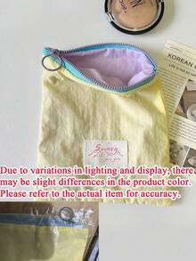 4/2/1pc Mini Portable Multi-Function Makeup Bag, Soft Small Capacity Solid Color Storage Pouch For Cosmetics Skincare Phone Daily Essentials, Travel Bag For Home Bathroom Beach Vacation Gift - Multicolor - View 15