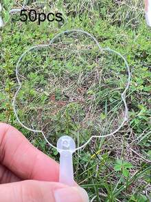 50個 5cm 可愛迷你透明空白扇子，兒童DIY藝術扇，婚禮生日派對小禮品，情侶與朋友禮物，夏季戶外活動度假旅行配件與禮品 - 透明 - 查看 17