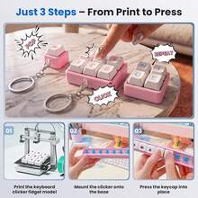 Mechanical Keyboard Switches Fidget Clicker Kit 30/50/100Pcs Shaft Include 10/20Pcs Keychain Ring For Gaming Keyboard Replacement Portable Stress Relief Decompression Fingertip Fidget - View 10