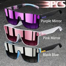 3PCS Fashion Vintage Square Sports Glasses Flat Frame Street For Unisex Eyewear For Choice For Outdoor Vacation And Daily Clothing Matching - 3PCSF766 - View 21