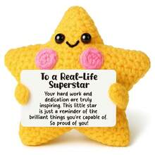 1pc Handmade Crochet Toast Figurine With I LOAF YOU Text Card, Mini Knitted Bread Shaped Ornament, Small Desktop Table Decor Statue For Home Office Shelf, Practical Gift For Coworkers, Friends And Family - Multicolor - View 9