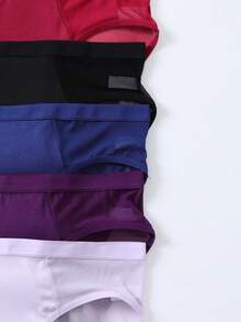 5 piezas de bragas de malla con patchwork para mujer, ropa interior posparto, cómodas, transpirables y amigables con la piel para uso diario en todas las estaciones - Multicolor - Ver 4